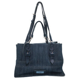 PRADA Etiquet Denim Bag Tote